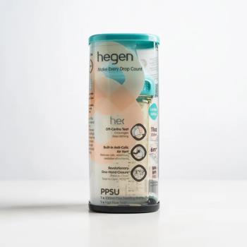 臺灣限定｜hegenＸSelina 聯名款誕藍奶瓶330ml/限量/母嬰用品/新生禮/兒童學習水杯/FDA食品接觸認證/不含塑化劑/不含雙酚A不含甲醛