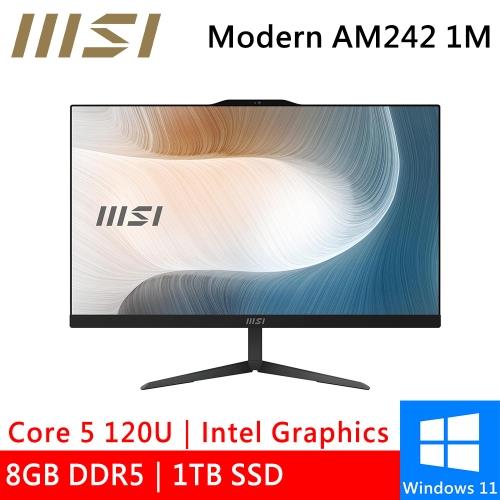 微星 AIO Modern AM242 1M-1060TW 原廠機 24型(Intel Core 5 120U/8G DDR5/1TB/W11)