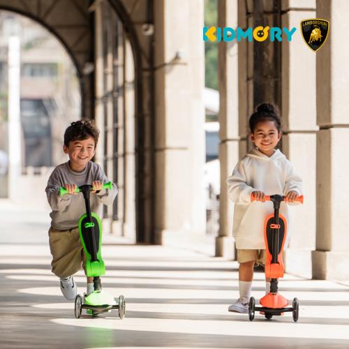 【KIDMORY】 藍寶堅尼二合一炫光滑板-四色可選(兒童滑步車/滑板車/學步車KM-616)