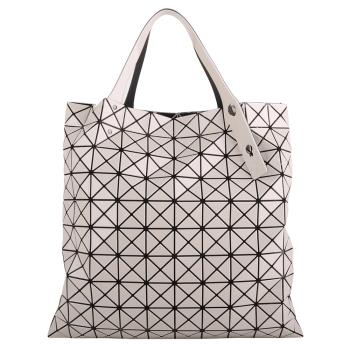 ISSEY MIYAKE 三宅一生-BAOBAO 幾何方格10x10手提包(亮米色)