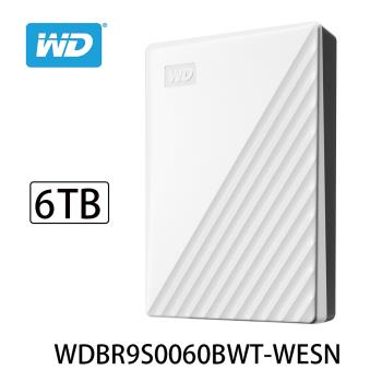 WD威騰 My Passport 6TB 2.5吋 外接硬碟(白色) WDBR9S0060BWT-WESN