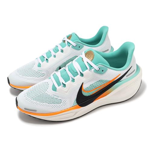 Nike 慢跑鞋 Air Zoom Pegasus 41 GS 大童 女鞋 白 綠 橘 小飛馬 運動鞋 HM3724-101
