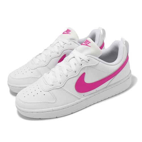 Nike 休閒鞋 Court Borough Low Recraft GS 大童 女鞋 白 粉 低筒 小白鞋 DV5456-113