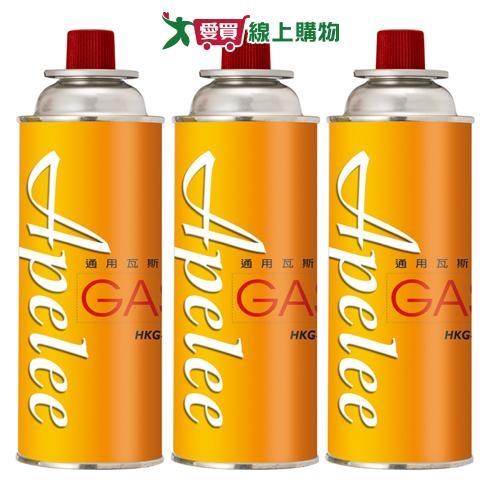 Apelee 瓦斯罐 220G(3入/組) HKG-007 搭配休閒爐 露營 烤肉 料理 卡式爐 戶外 用具【愛買】
