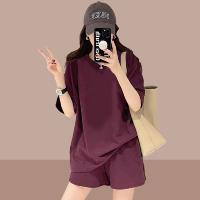 【LANNI 藍尼】★寬鬆輕薄短袖修身套裝 女裝 洋裝 套裝 長版上衣 連身裙 