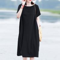 【LANNI 藍尼】★棉質休閒修身舒適連身裙 女裝 洋裝 套裝 長版上衣 連身裙 