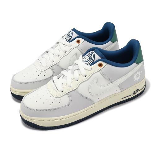 Nike 休閒鞋 Air Force 1 LV8 GS 大童 女鞋 灰白 紫外線變色 小花 AF1 HM3721-111
