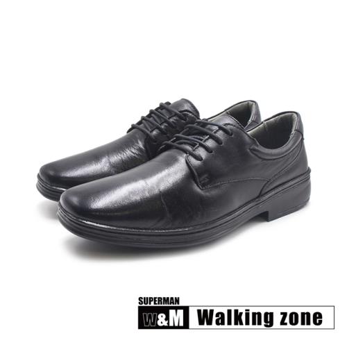 WALKING ZONE(男)SUPERMAN系列 Barcelona減壓紳士皮鞋 男鞋-黑色