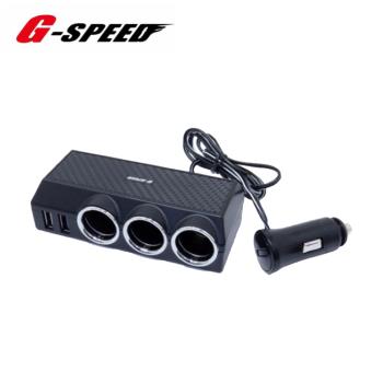 【G-SPEED】車用延長擴充插座(3圓孔-2USB車充) XR-04