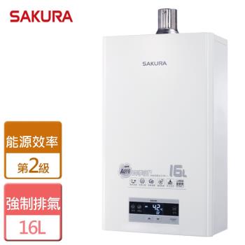 【SAKURA櫻花】16L 四季溫渦輪增壓熱水器 - 全省可加安裝 - DH1693F