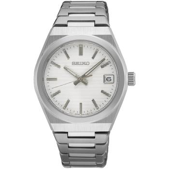 SEIKO 精工 CS系列經典條紋時尚腕錶/銀/34mm (6N42-00N0S/SUR573P1)SK003