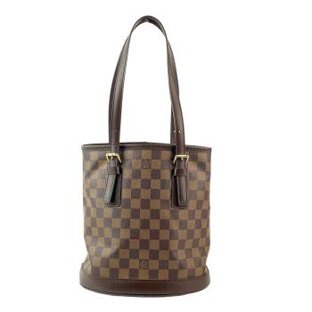 9成新【LV】經典棋盤格 Damier Marais Bucket 水桶包 展示品