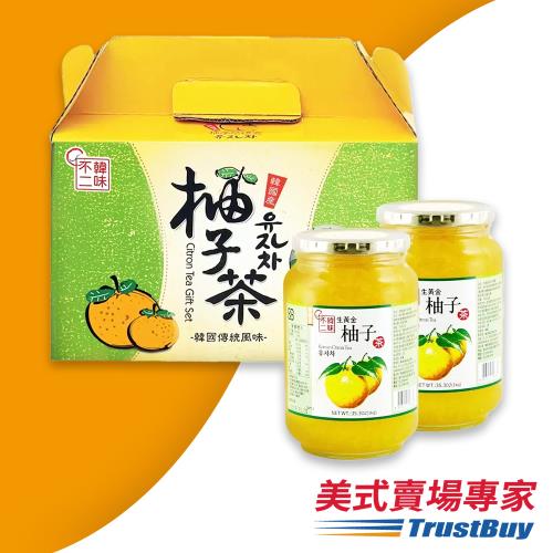 【美式賣場】韓味不二 柚子茶飲組 1公斤 X 2入