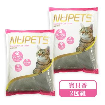 (超值2包組)Nupets 紐沛特級凝結除臭貓砂 (7KG)寶貝香*_(共2包組)_(礦砂)