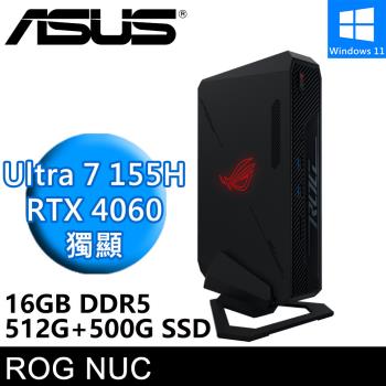 華碩 ROG NUC 760 RNUC14SRKU7168A-SP1(Intel Ultra 7/16G/512G+500G/RTX4060)
