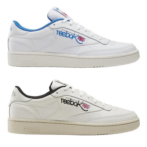 【下殺】Reebok 休閒鞋 男鞋 皮革 Club C 85 白藍/米黑【運動世界】100074476/100074477
