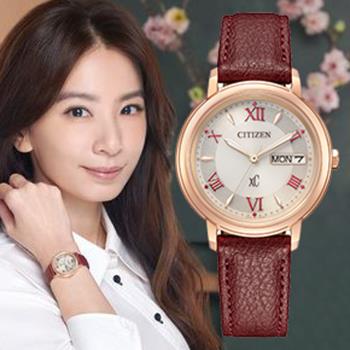 CITIZEN 星辰 XC Hebe田馥甄廣告款大三針羅馬光動能女錶-32.5mm(EW2427-19A)