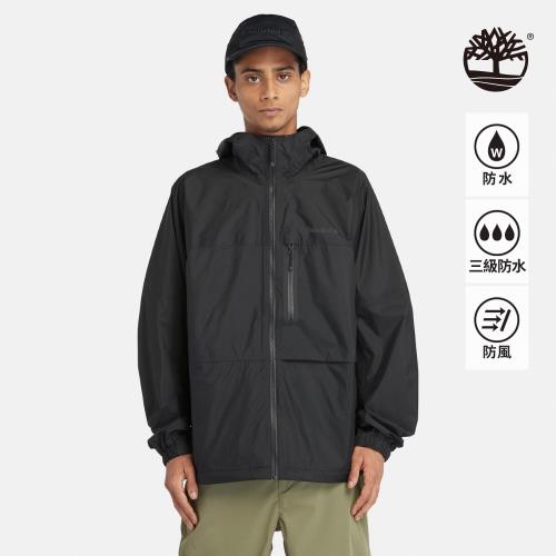 任-Timberland 男款黑色防水可收納外套|A41TF001