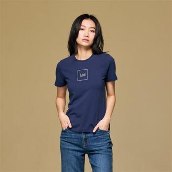 Lee 女款 手繪方框LOGO 短袖T恤 Modern