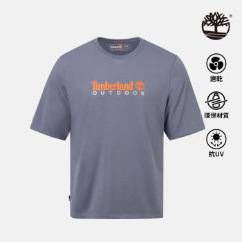 任-Timberland 男款石灰色抗UV快乾短袖T恤│A41Z5073