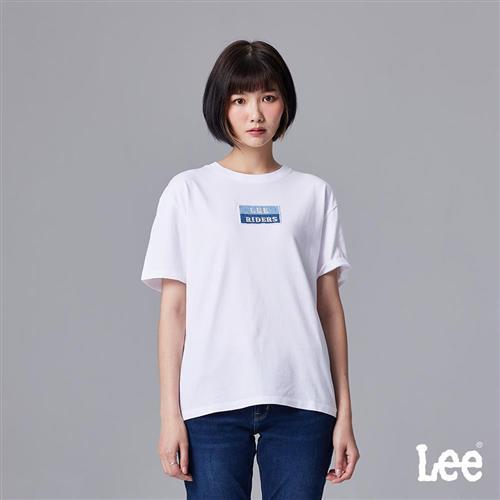 Lee 女款 寬鬆版 LEE RIDERS文字印花 短袖T恤 | 101+