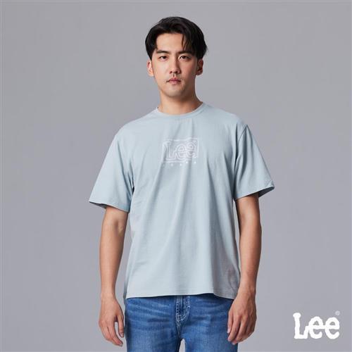 Lee 男款 寬鬆版 長框中LOGO 短袖T恤 | Modern