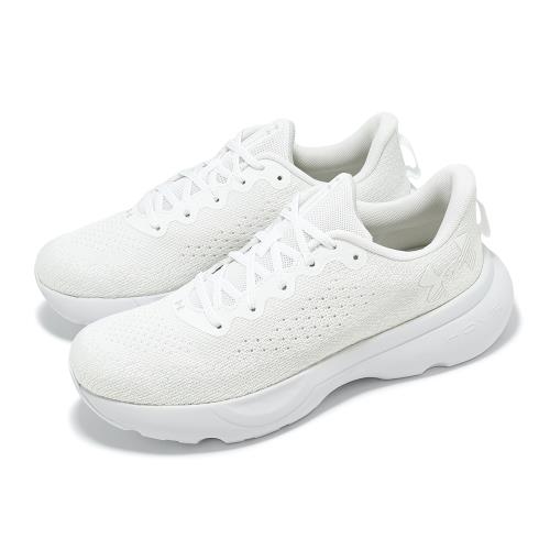 Under Armour 慢跑鞋 Infinite 男鞋 白 針織 穩定 緩衝 運動鞋 UA 3027523103