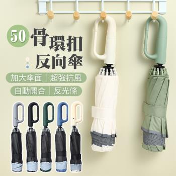 【御皇居】環扣反向自動傘-加大(輕量化 抗風力佳)