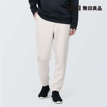 男抗UV速乾聚酯纖維休閒長褲 柔白【MUJI 無印良品】