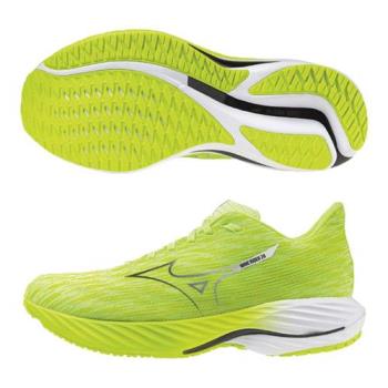 Mizuno 美津濃 慢跑鞋 男鞋 WAVE RIDER 28 螢光黃【運動世界】J1GC240309