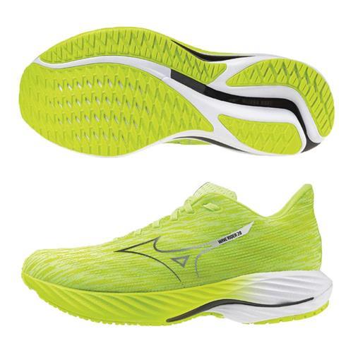 Mizuno 美津濃 慢跑鞋 男鞋 WAVE RIDER 28 螢光黃【運動世界】J1GC240309