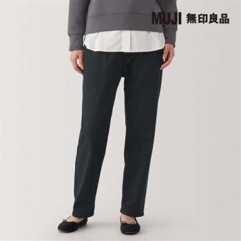 女水洗丹寧舒適錐形褲 黑色【MUJI 無印良品】