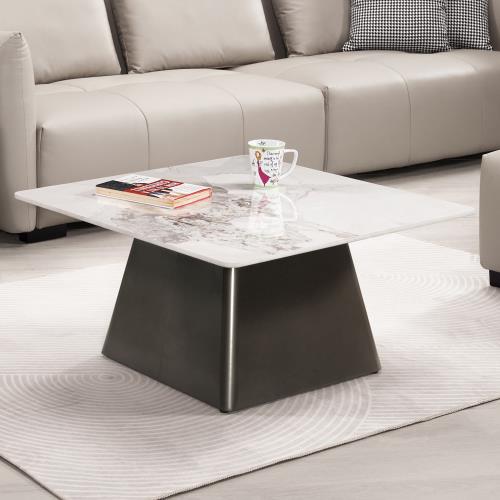 Boden-馬伊2.7尺岩板方型大茶几/設計款造型茶几