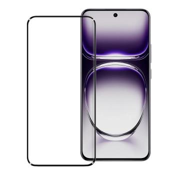 Xmart for OPPO RENO 12 Pro 邊框膠3D曲面滿版玻璃貼-黑