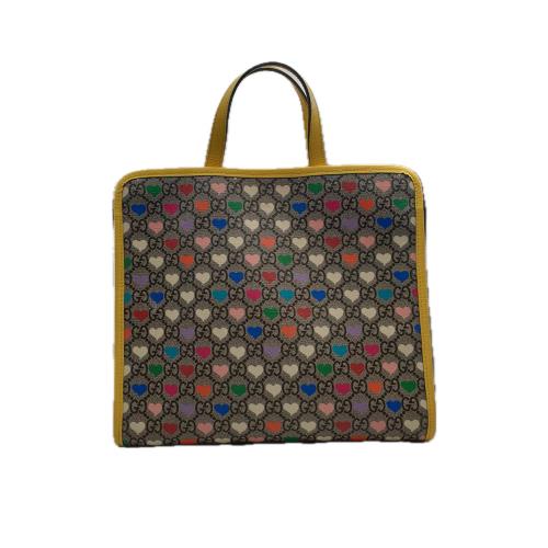 【二手精品 9.8成新】GUCCI限量款手繪愛心手提包  編號L79 