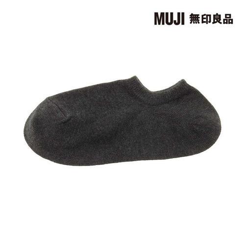 女棉混淺口直角襪 墨灰【MUJI 無印良品】