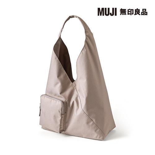 撥水加工單肩側背包 深米【MUJI 無印良品】