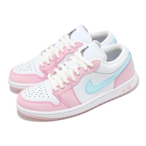 Nike 休閒鞋 Wmns Air Jordan 1 Low SE 女鞋 粉紅 藍 AJ1 一代 低筒 HM3706-141