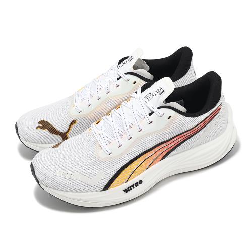 Puma 慢跑鞋 Velocity Nitro 3 男鞋 白 橘 透氣 氮氣中底 運動鞋 37774809