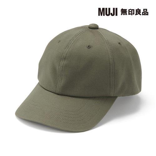 棉斜紋織棒球帽 卡其綠【MUJI 無印良品】