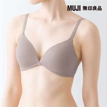 女無鋼圈一體成形胸罩 摩卡棕【MUJI 無印良品】