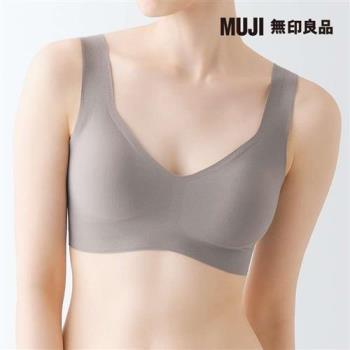 女無痕背心式胸罩 摩卡棕【MUJI 無印良品】