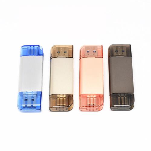 USB Type-C + USB 3.1 OTG 讀卡機(SD/TF) 支援 iPhone 15 即插即用