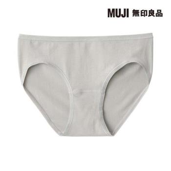 女彈性低腰短版內褲 灰白【MUJI 無印良品】