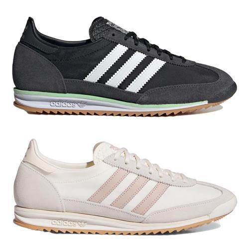 Adidas 休閒鞋 女鞋 麂皮 拼接 復古 SL 72 OG 黑/米【運動世界】JH7390/JH7394