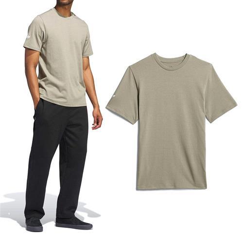 Adidas H Shmoo SS Tee 男款 灰綠色 運動 休閒 圓領 三葉草 上衣 短袖 IX9015