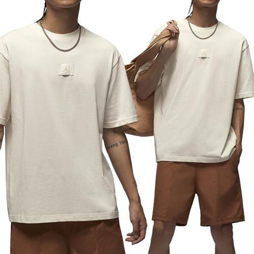 Nike AS M J FLT ESS 85 SS Crew 男款 米白色 運動 休閒 上衣 短袖 FZ1913-133