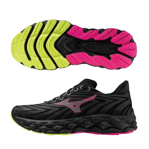 Mizuno 美津濃 慢跑鞋 男鞋 WAVE SKY 8 黑【運動世界】J1GC240206