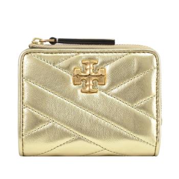 TORY BURCH 152555 金屬LOGO絎縫釦式零錢短夾.金