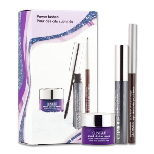 【CLINIQUE 倩碧】魔法媚眼亮眼禮盒組（魔法纖長睫毛膏+眼線筆+眼霜）(效期至2025年12月)